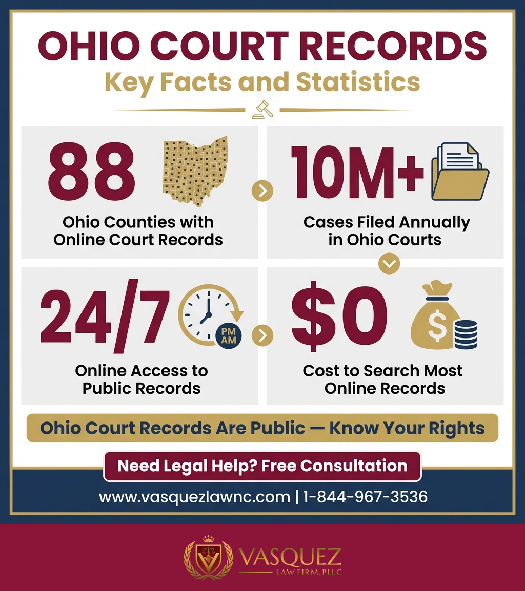 Línea de Tiempo del Proceso para Cómo Consultar Registros Judiciales en Ohio en 2026