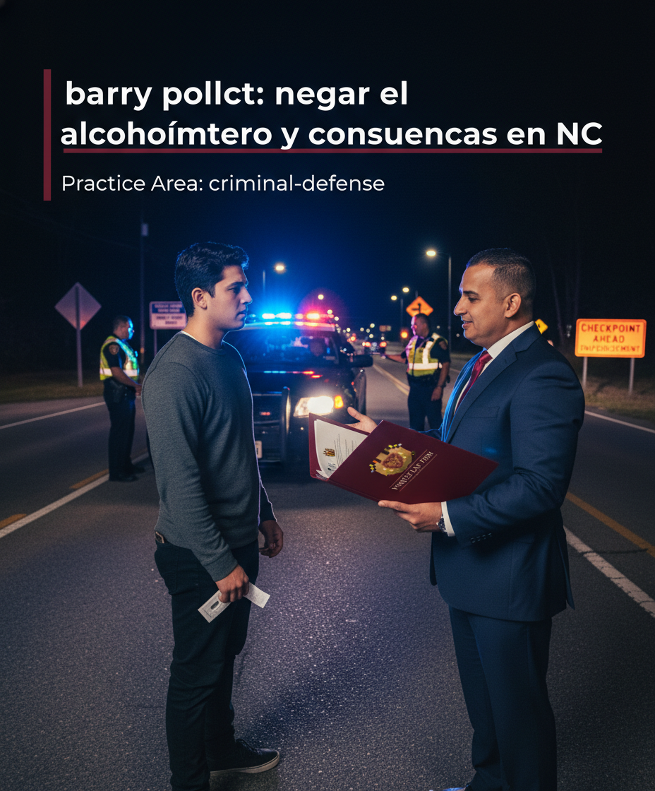 barry pollack: negar el alcoholímetro y consecuencias en NC