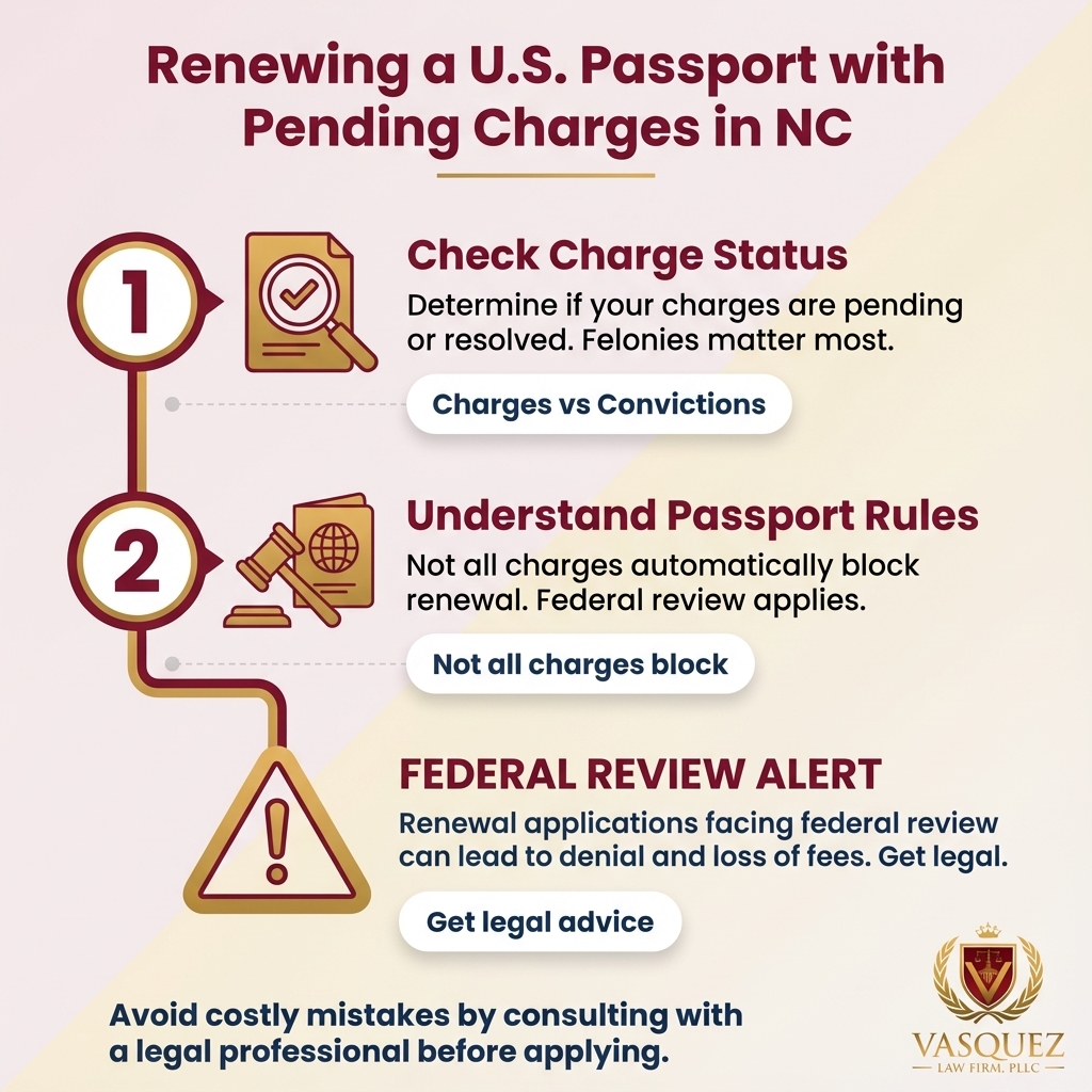 Infographic: criminal defense lawyer NC: The Truth About Passport Renewal With Charges