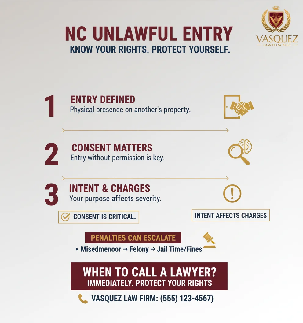 Infographic: criminal defense lawyer NC: The Truth About ‘Unlawful Entry’