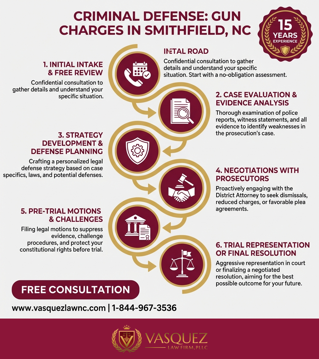 Process Timeline for What Happens with Gun Charges in Smithfield NC in 2026?