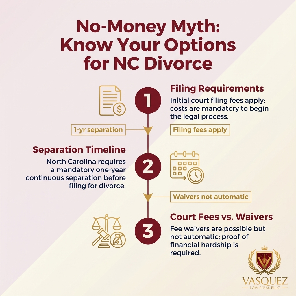Infographic: divorce lawyer NC: The Truth About “No-Money” Divorces
