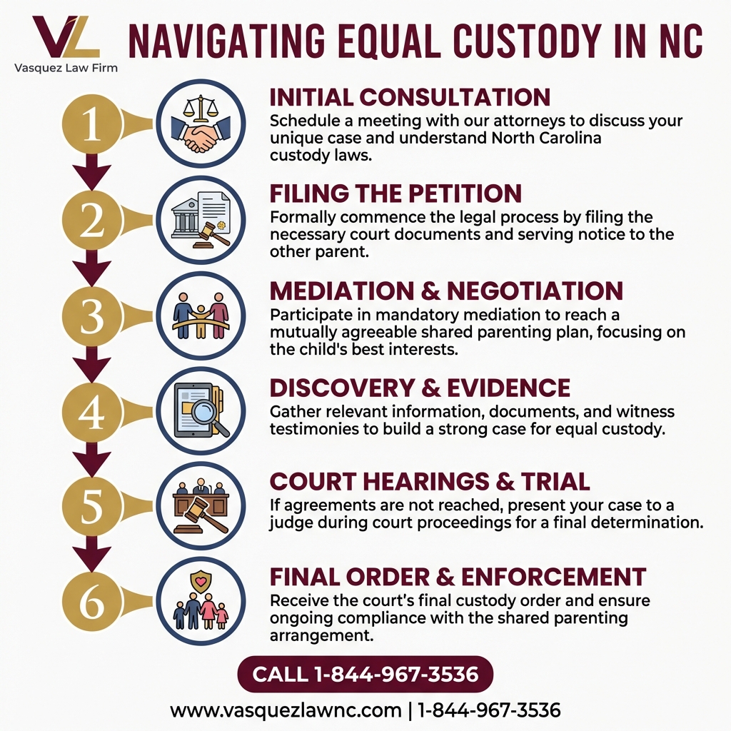 Key Statistics and Data for How Does 50/50 Custody Work in North Carolina in 2026?
