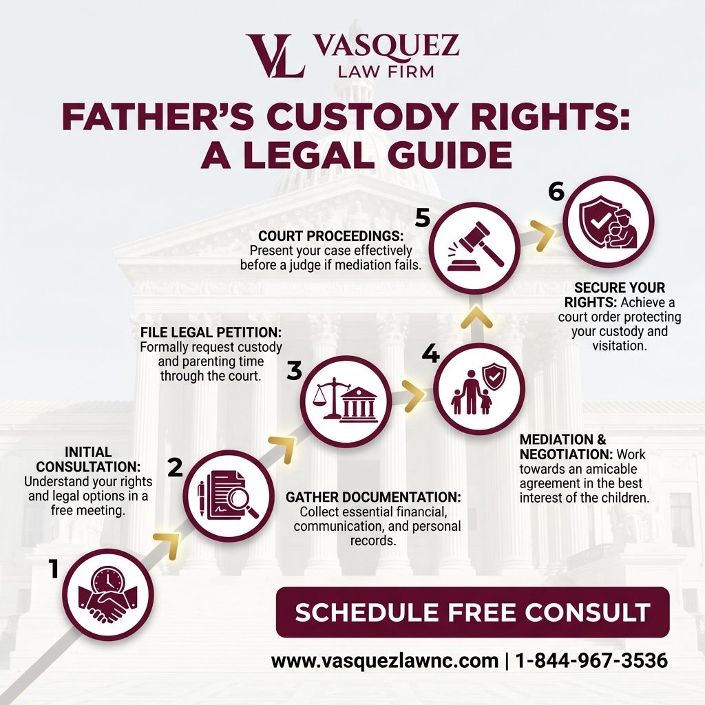 Línea de Tiempo del Proceso para Derechos y Pasos Clave para Padres Después del Divorcio en 2026