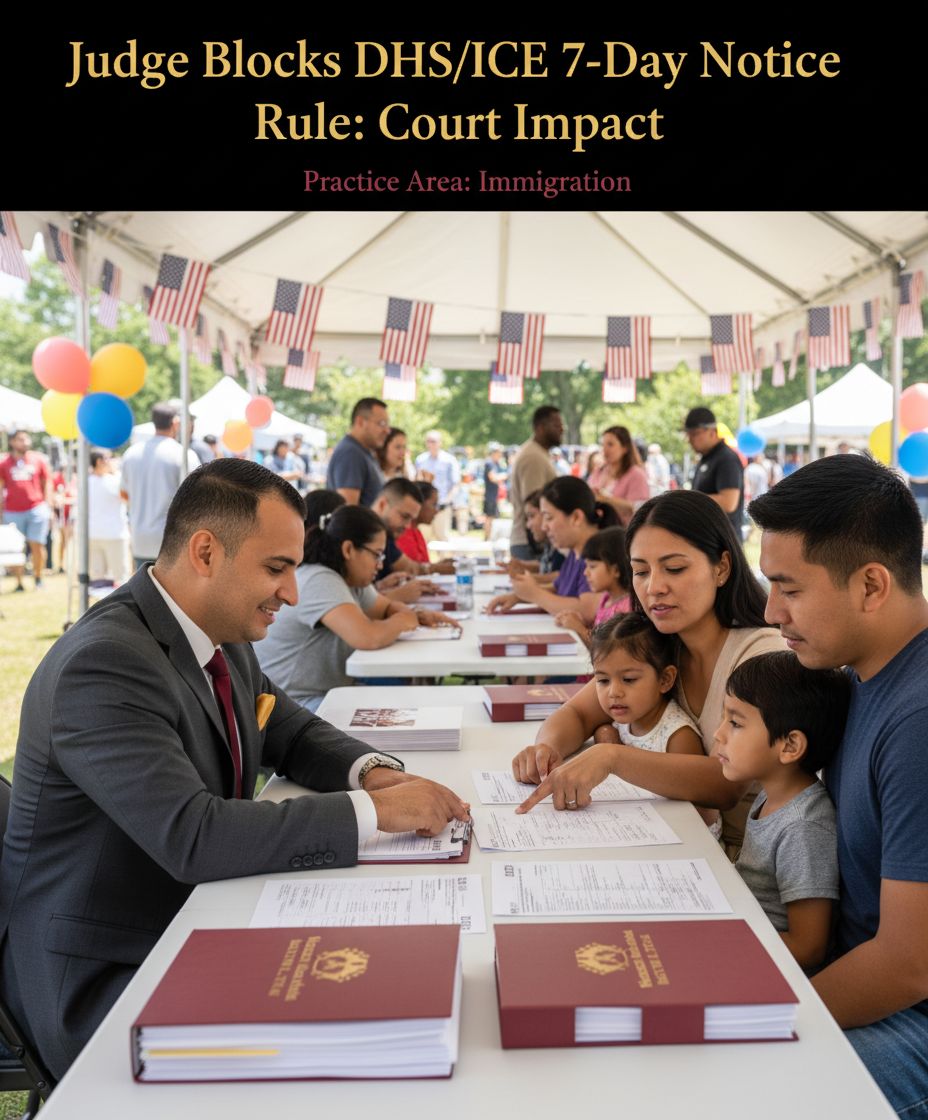Juez Suspende Regla de Aviso de 7 Días de DHS/ICE