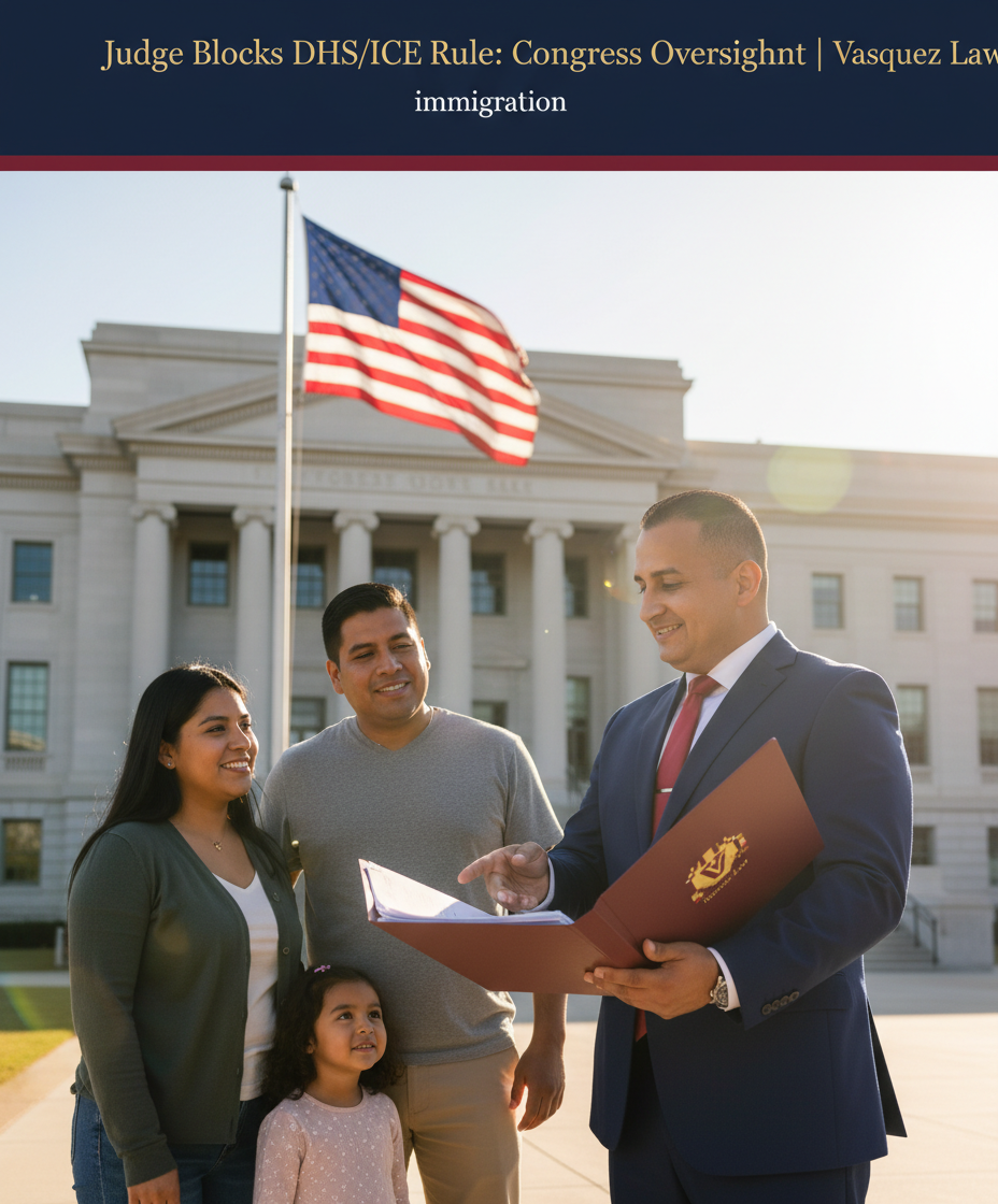Juez Bloquea Regla de DHS/ICE: Supervisión del Congreso