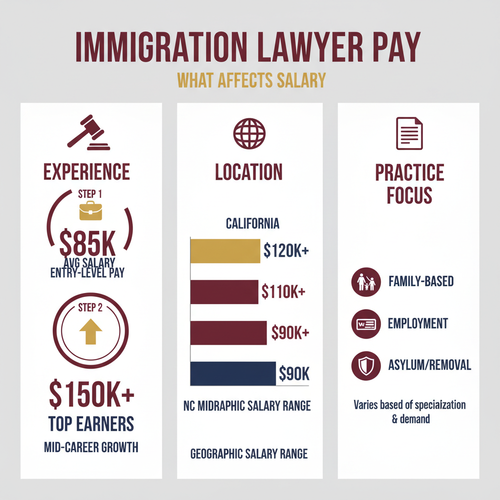 Key Statistics and Data for How much does an immigration lawyer make? Salary guide