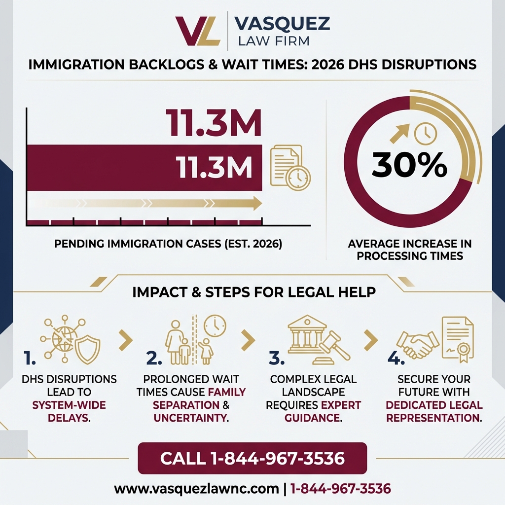 Estadísticas Clave y Datos para Impacto de las Interrupciones del DHS en Casos de Inmigración en 2026