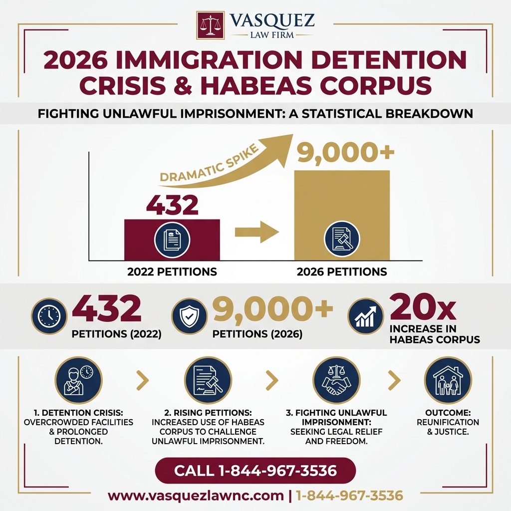 Estadísticas Clave y Datos para Habeas Corpus: Cómo Funciona para Casos de Inmigración en Charlotte en 2026