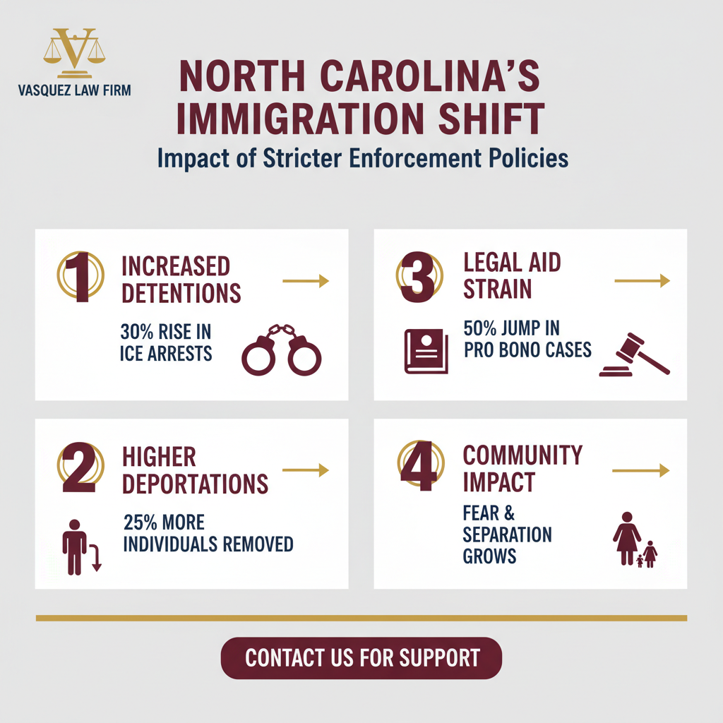 Process Timeline for Changes to Immigration Enforcement in North Carolina in 2026