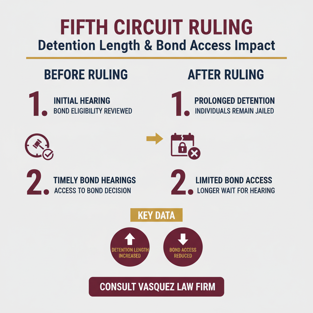 Línea de Tiempo del Proceso para Guía Esencial 2026: Cómo el Fallo del Quinto Circuito Afecta la Detención de ICE