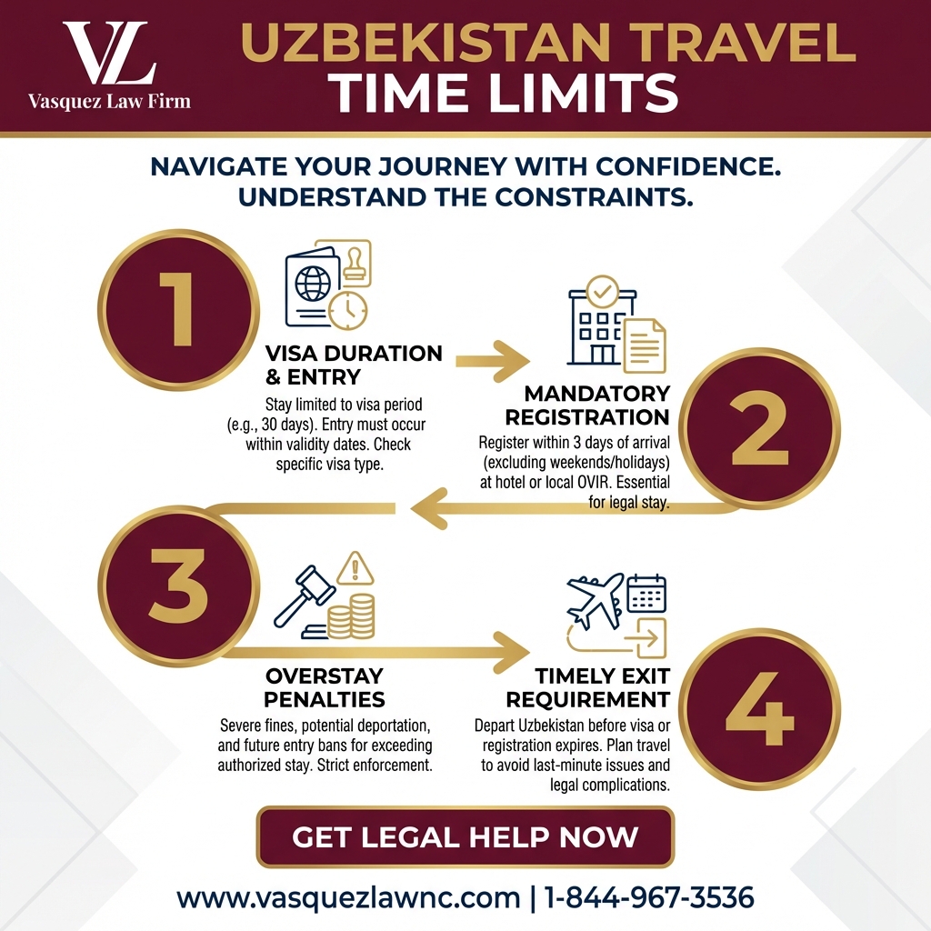 Línea de Tiempo del Proceso para Restricciones de Visa en Uzbekistán: Guía Completa para 2026