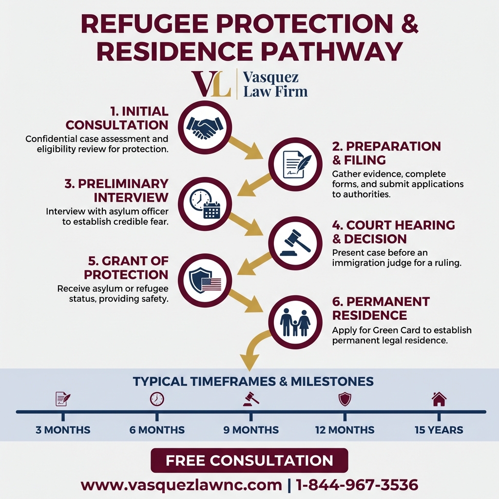 Línea de Tiempo del Proceso para Lo Que Los Refugiados Legales Deben Saber Sobre Los Procedimientos en EE. UU. en 2026