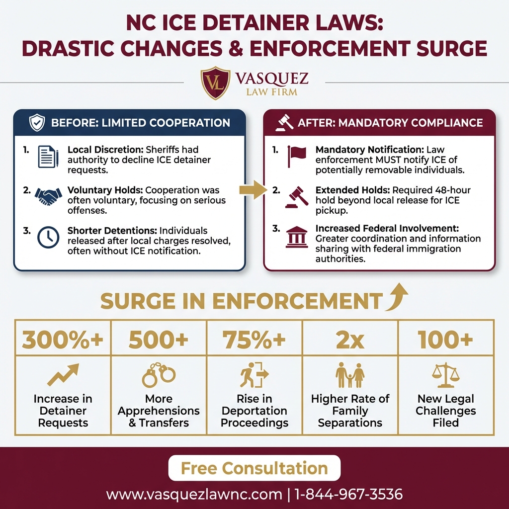 Process Timeline for What Happens When You Encounter ICE in Raleigh in 2026?