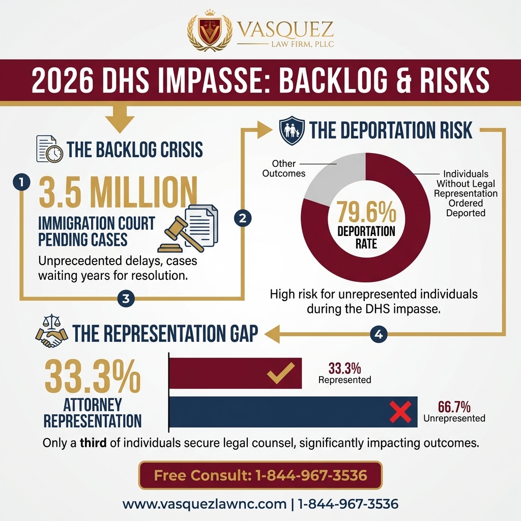 Process Timeline for DHS Impasse in 2026: How It Affects Immigration Cases in Raleigh