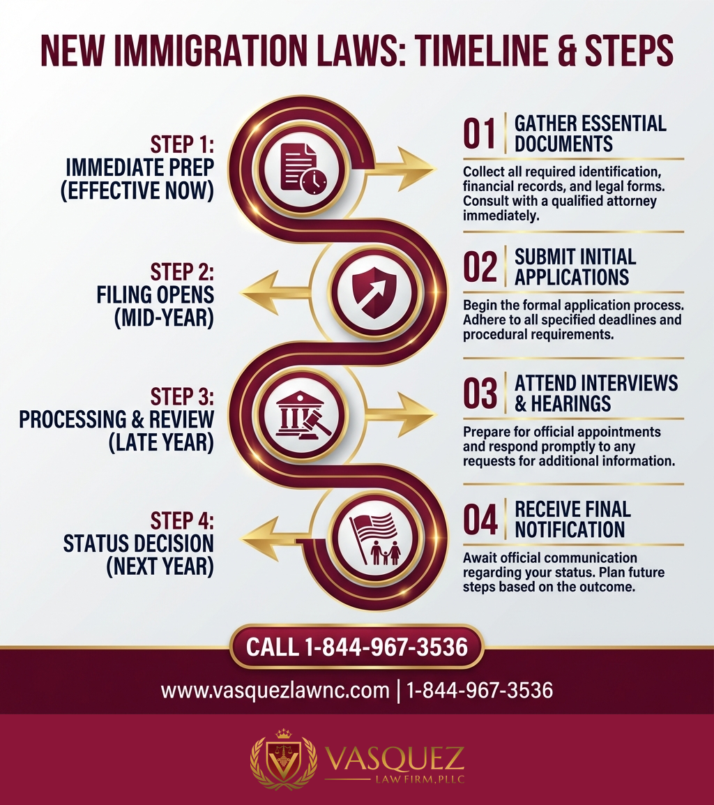 Process Timeline for How New Immigration Law Affects Immigrants in Charlotte 2026