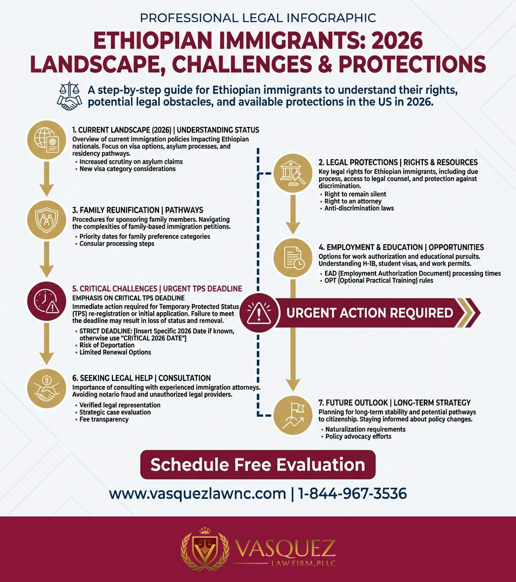 Línea de Tiempo del Proceso para Inmigrantes Etíopes en Estados Unidos: Lo que Debe Saber en 2026