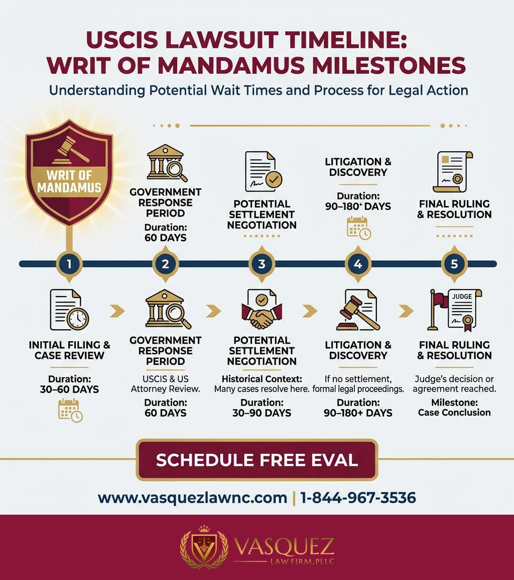 Process Timeline for What Happens With a USCIS Lawsuit in Charlotte in 2026