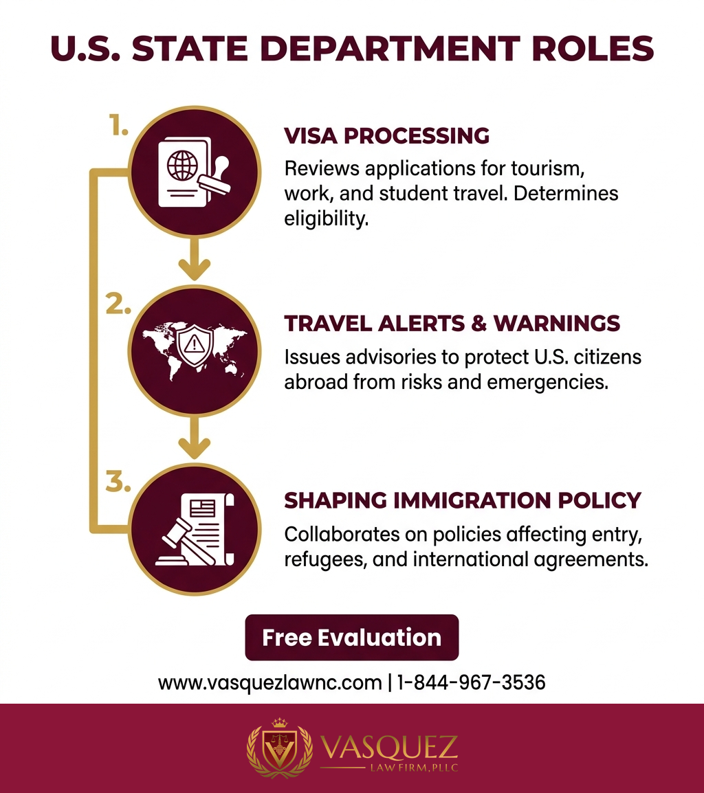 Línea de Tiempo del Proceso para El Papel del Departamento de Estado de EE.UU. en la Inmigración para 2026