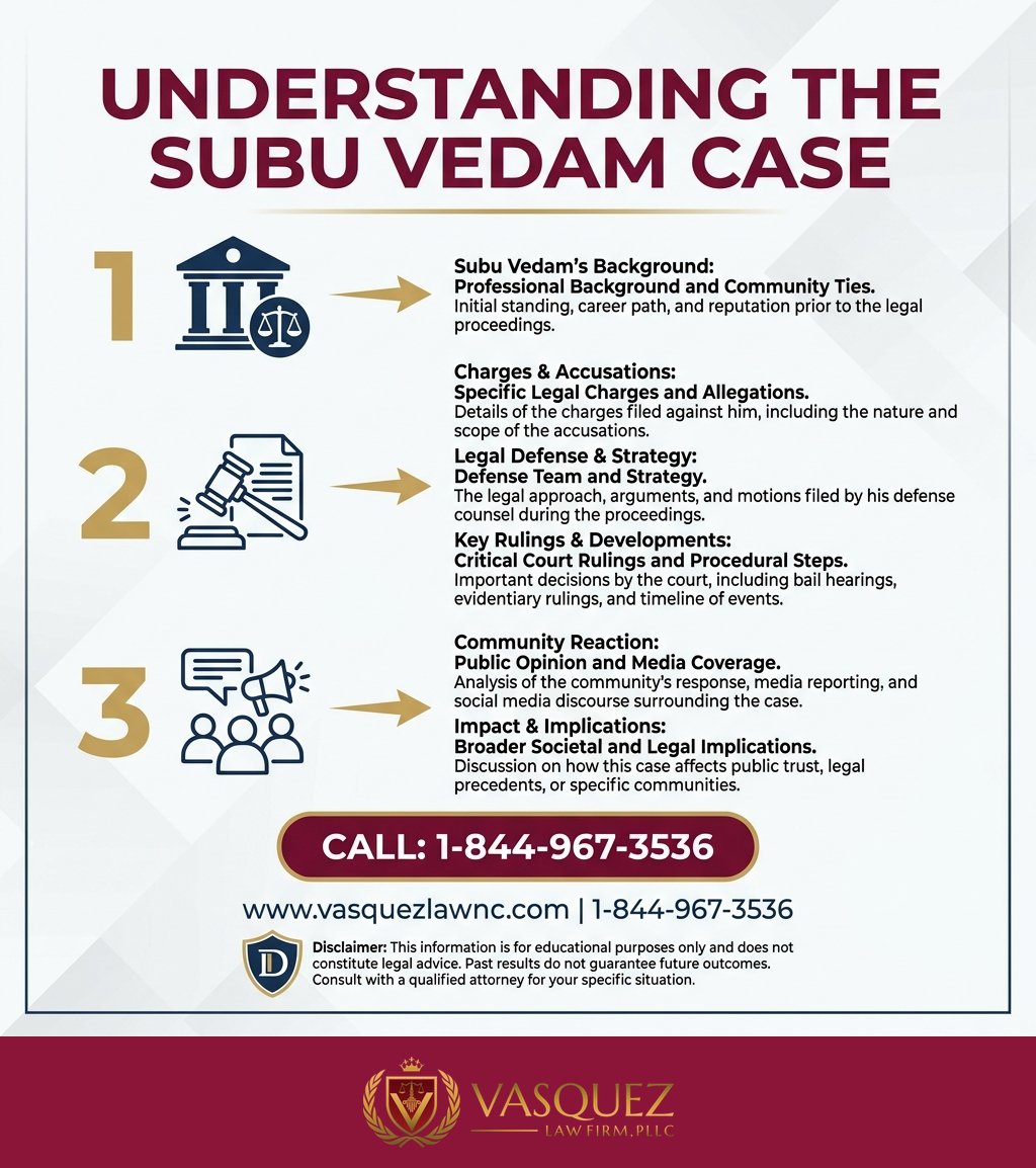 Línea de Tiempo del Proceso para El Caso de Subu Vedam: Quién Es y Qué Ocurrió con Él en 2026