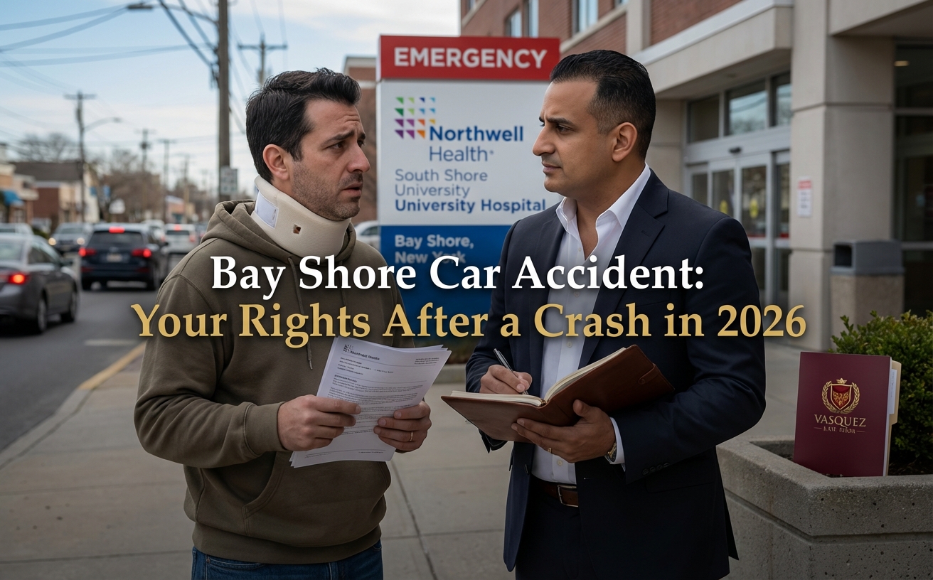 Accidente de Coche en Bay Shore 2026: Conozca Sus Derechos Tras un Choque
