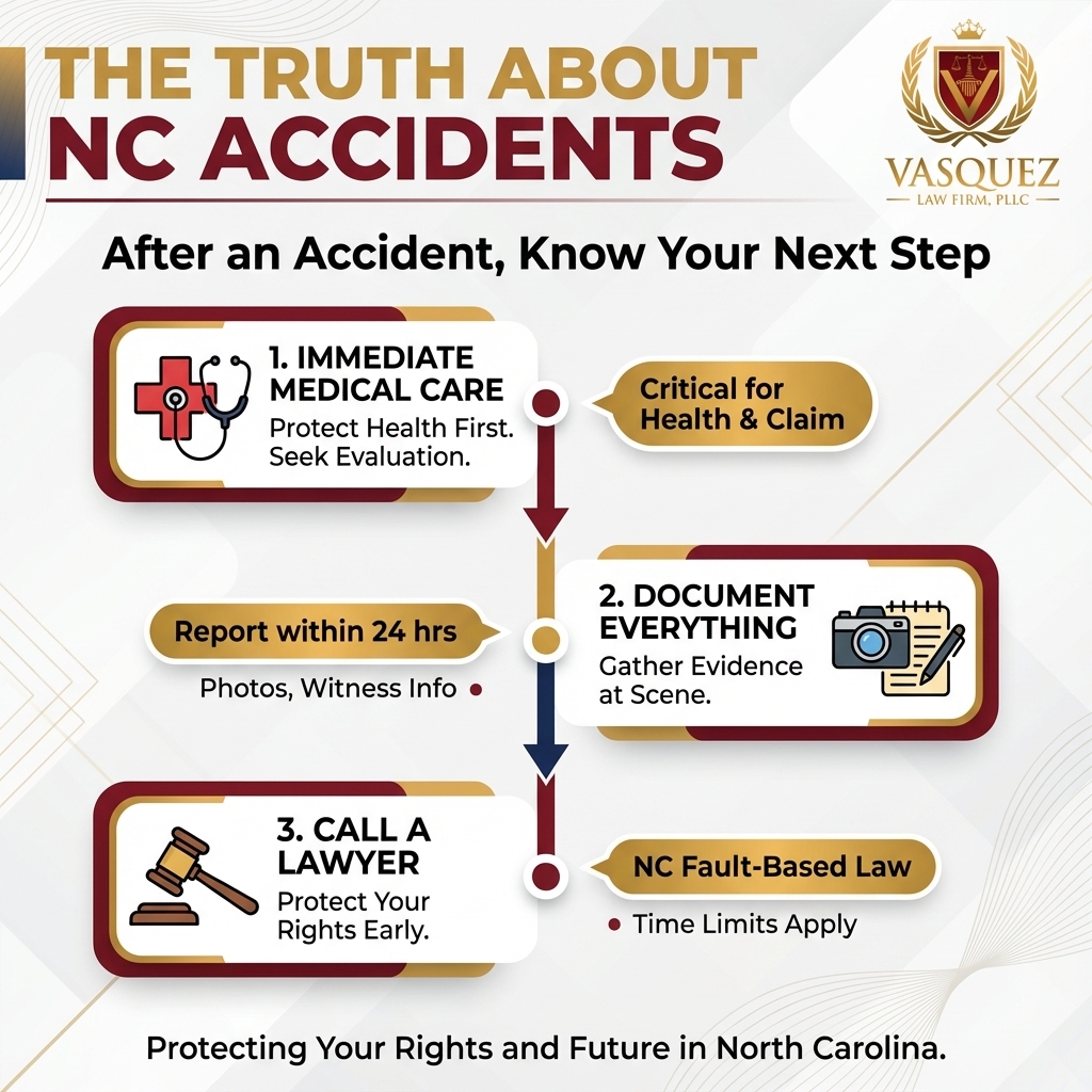 Infographic: Personal Injury Lawyer NC: What to Know After an Accident