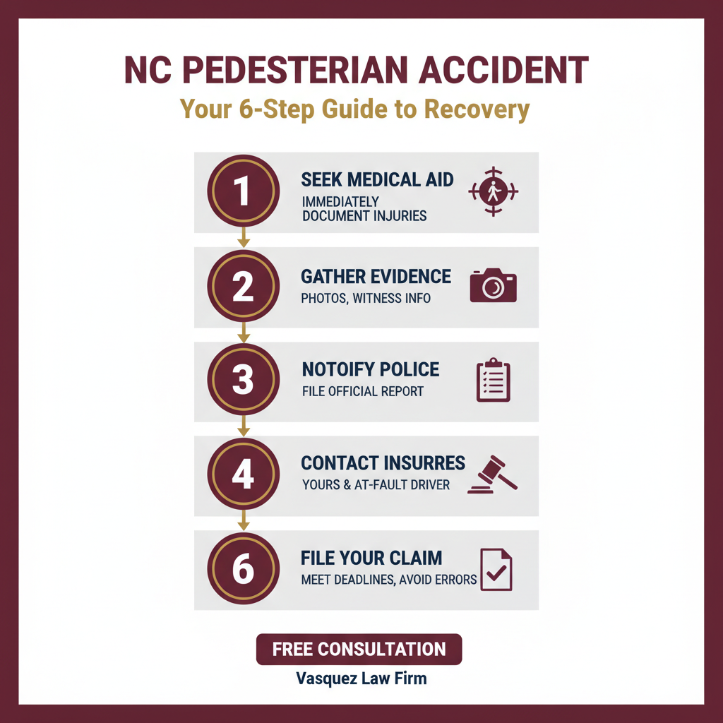Estadísticas Clave y Datos para Guía Esencial para Reclamos por Accidentes de Peatones en Carolina del Norte [2026]