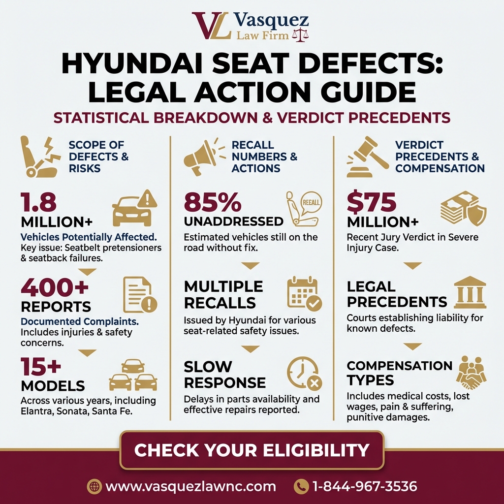 Estadísticas Clave y Datos para Demanda por Colapso de Asiento Hyundai: Guía Esencial para Víctimas [2026]