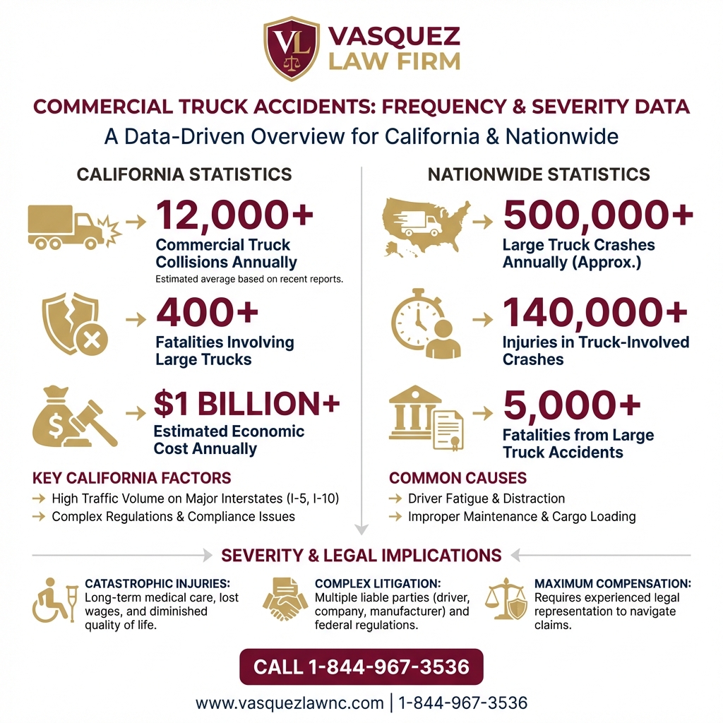 Key Statistics and Data for What California Truck Accident Lawyers Do for Victims in 2026