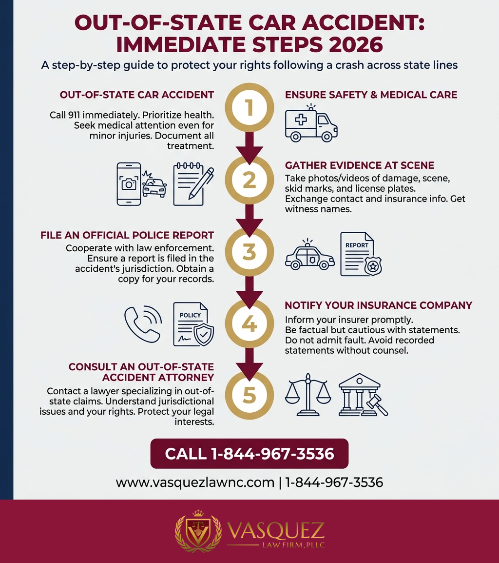 Key Statistics and Data for What Happens After an Out-of-State Car Accident in 2026