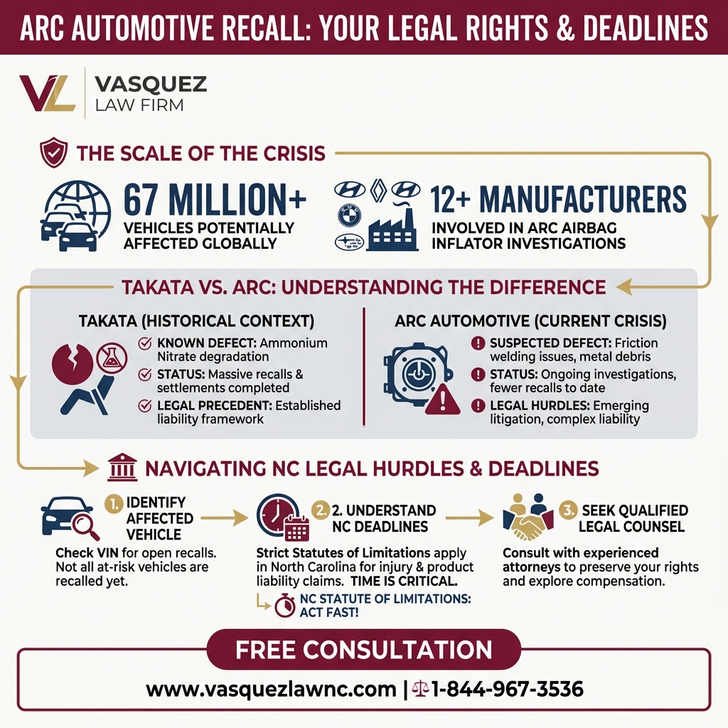 Línea de Tiempo del Proceso para Demanda por Airbag Defectuoso: Derechos y Pasos Clave en Carolina del Norte para 2026