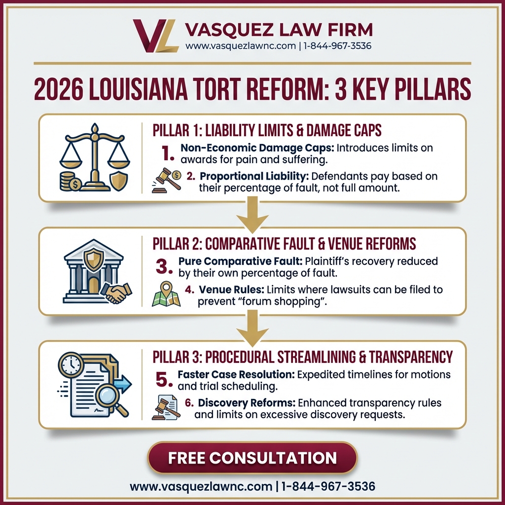 Línea de Tiempo del Proceso para Reformas en la Ley de Lesiones Personales de Luisiana 2026: Lo que Necesita Saber