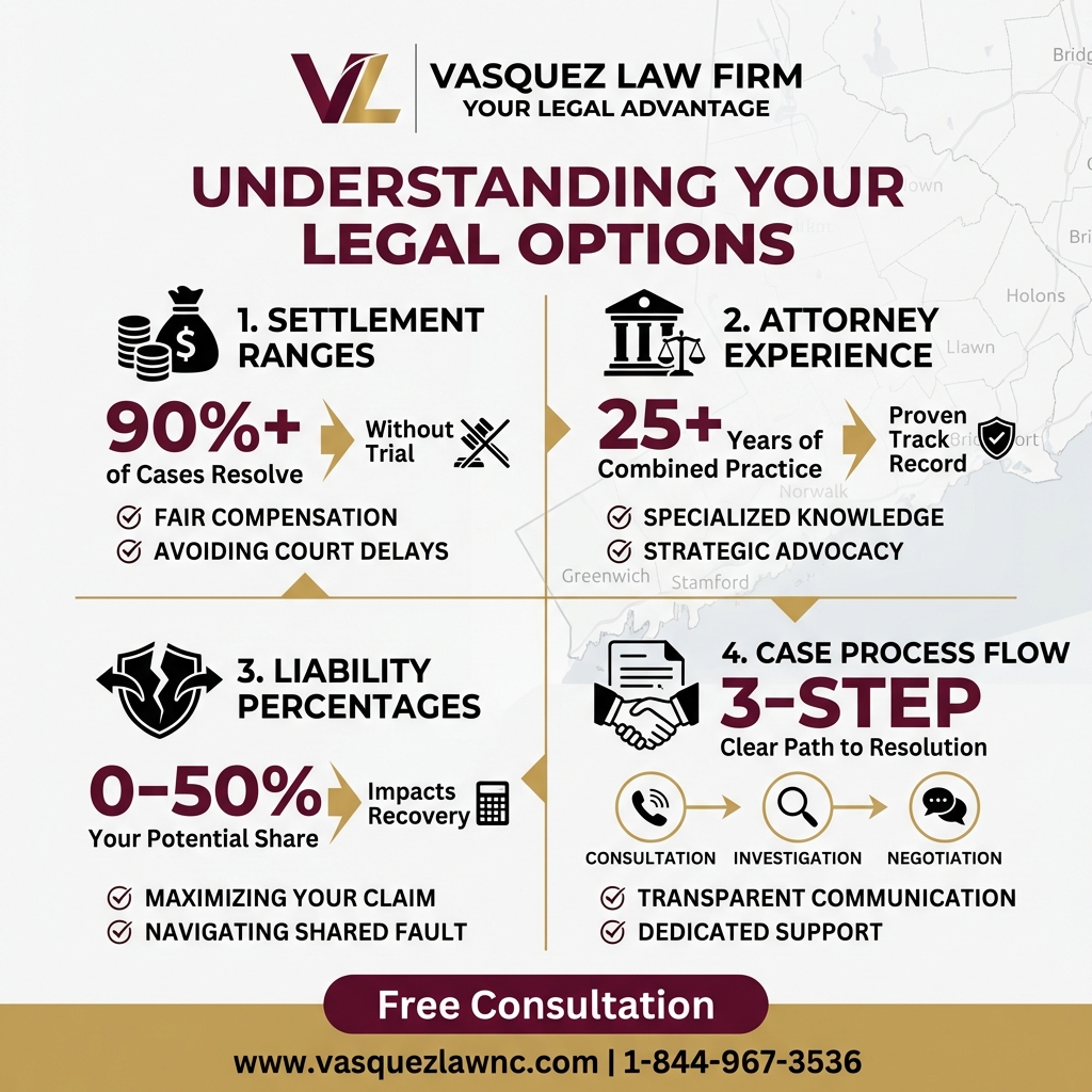 Línea de Tiempo del Proceso para ¿Qué Implica un Acuerdo Stamford para su Caso de Lesiones Personales?