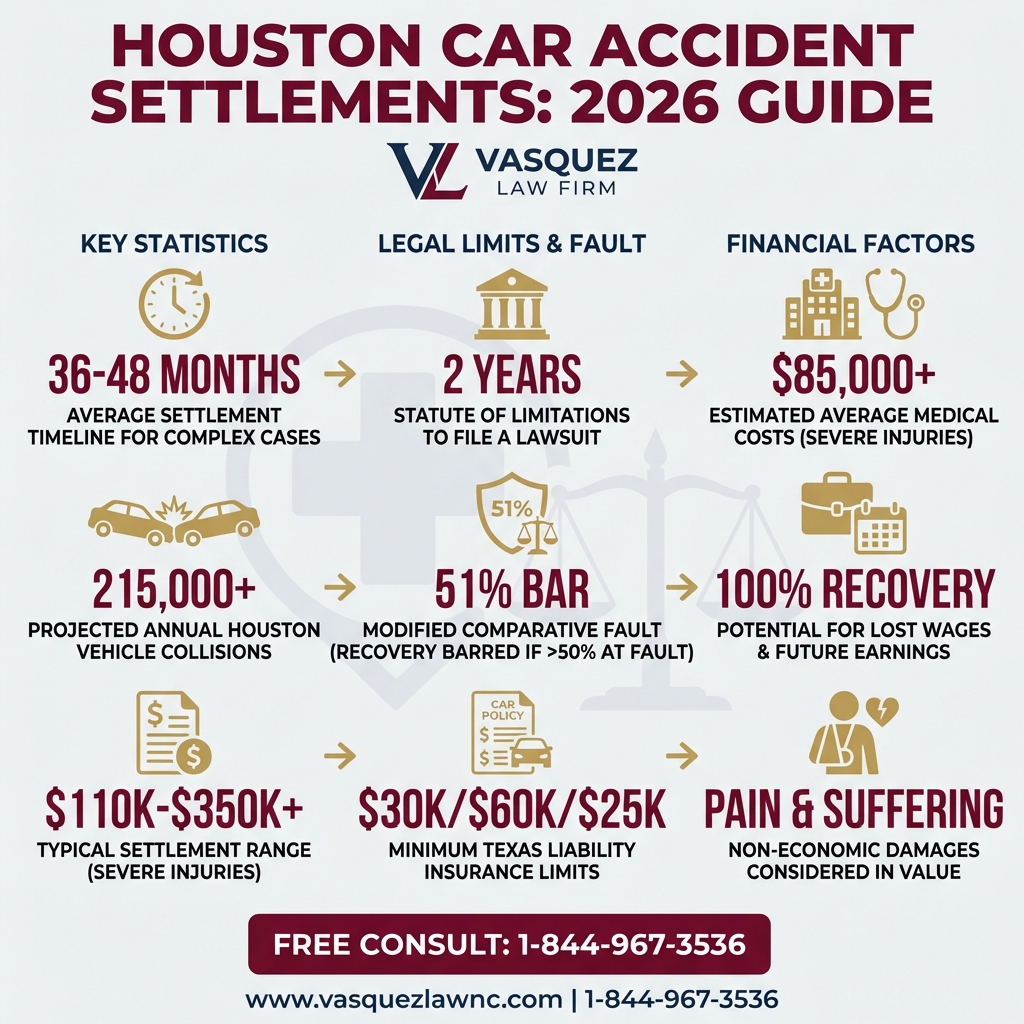 Línea de Tiempo del Proceso para Reclamaciones por Accidentes de Tráfico en Houston: Lo Que Debes Saber para 2026