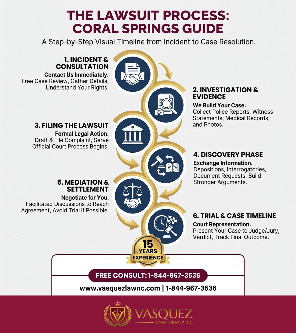 Process Timeline for What Happens in a Coral Springs Lawsuit in 2026?