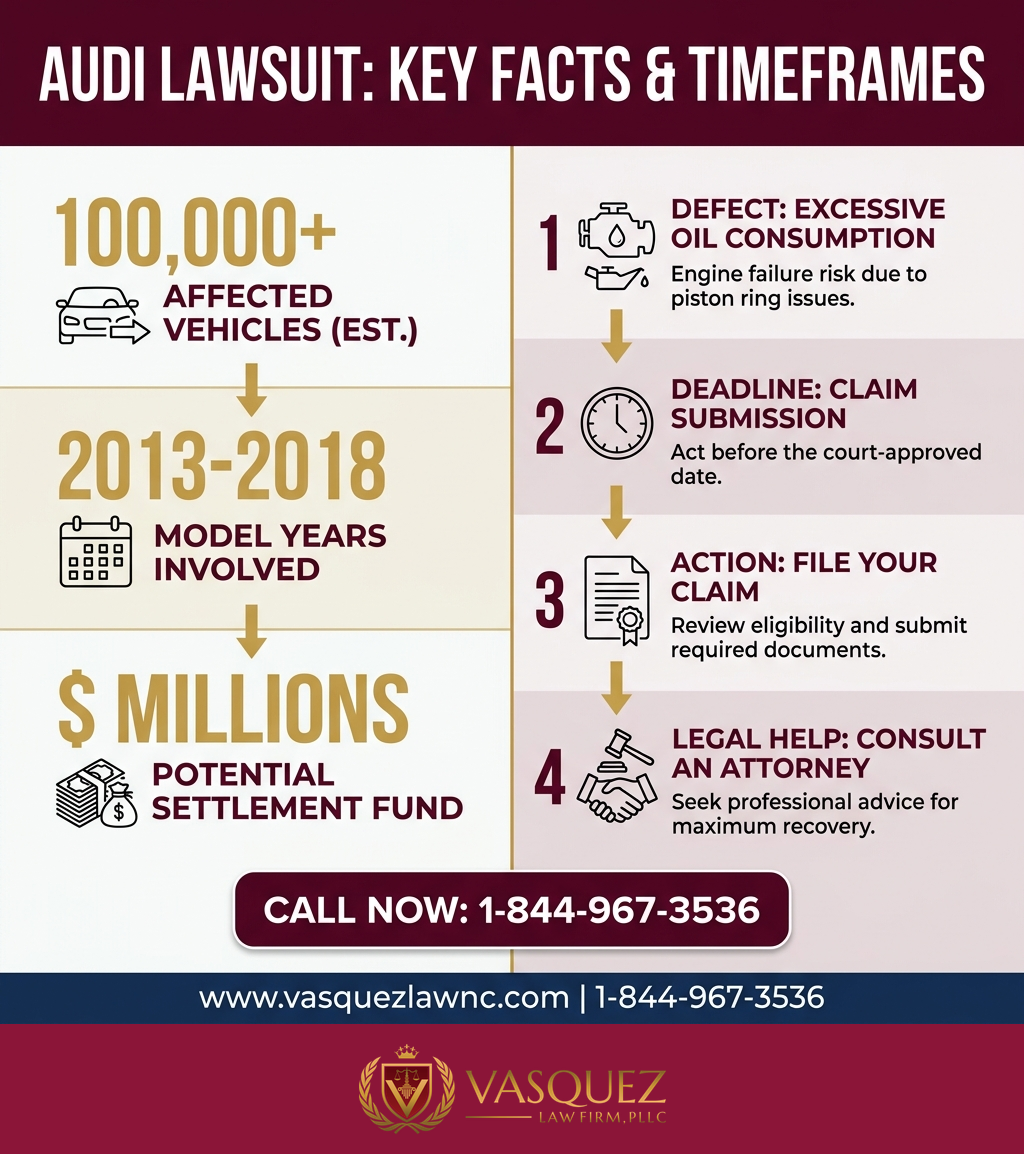 Línea de Tiempo del Proceso para Demanda contra Audi: Lo Esencial que Debes Saber en 2026