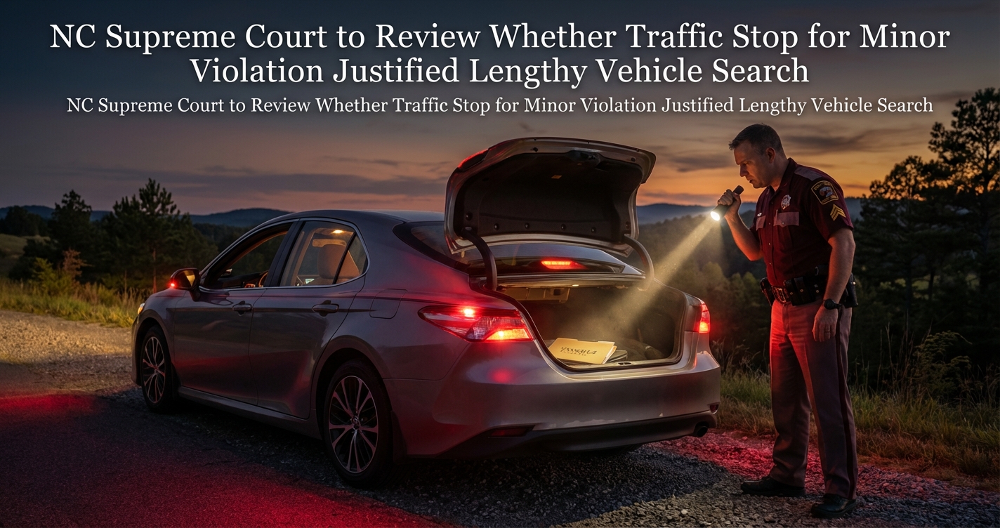 NC Supreme Court to Review Traffic Stop Length and Vehicle Search
