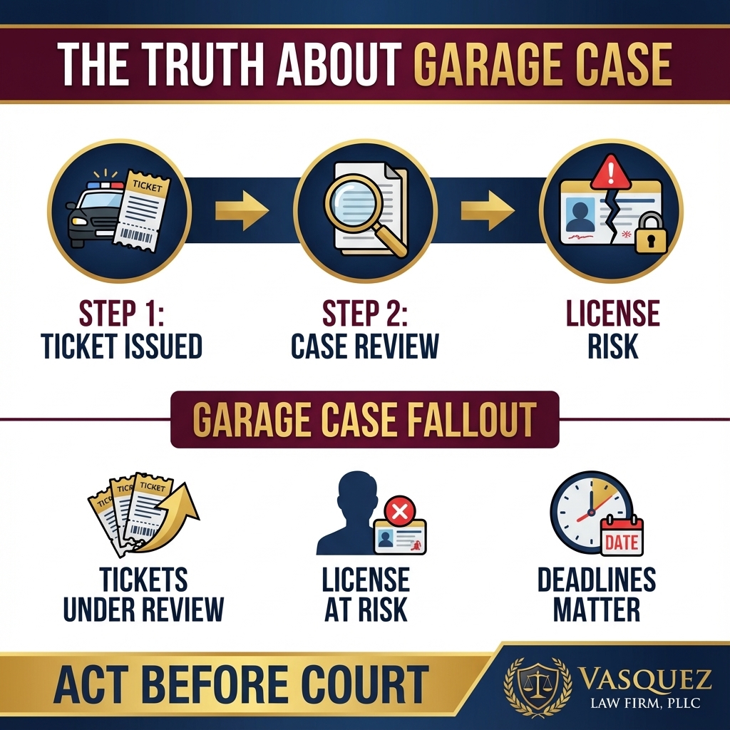 Infographic: traffic ticket lawyer NC: WARNING—DHHS Garage Case Fallout