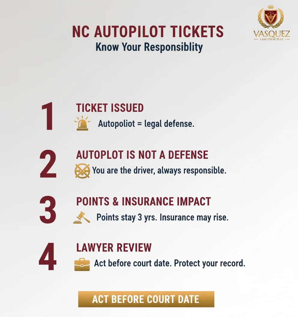 Infographic: traffic ticket lawyer NC: WARNING—Autopilot Hype Can Cost You