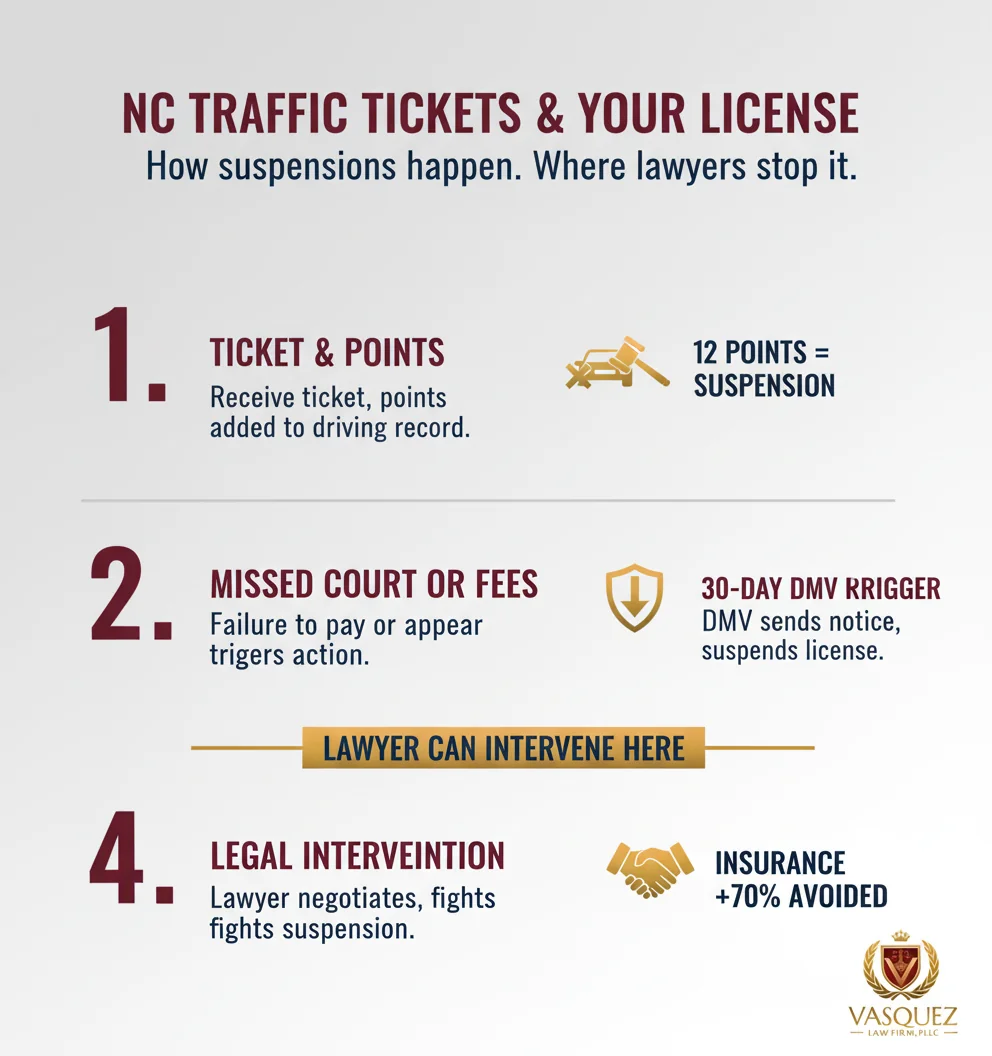 Infographic: traffic ticket lawyer NC: The Secret Behind Lawyer Suspensions