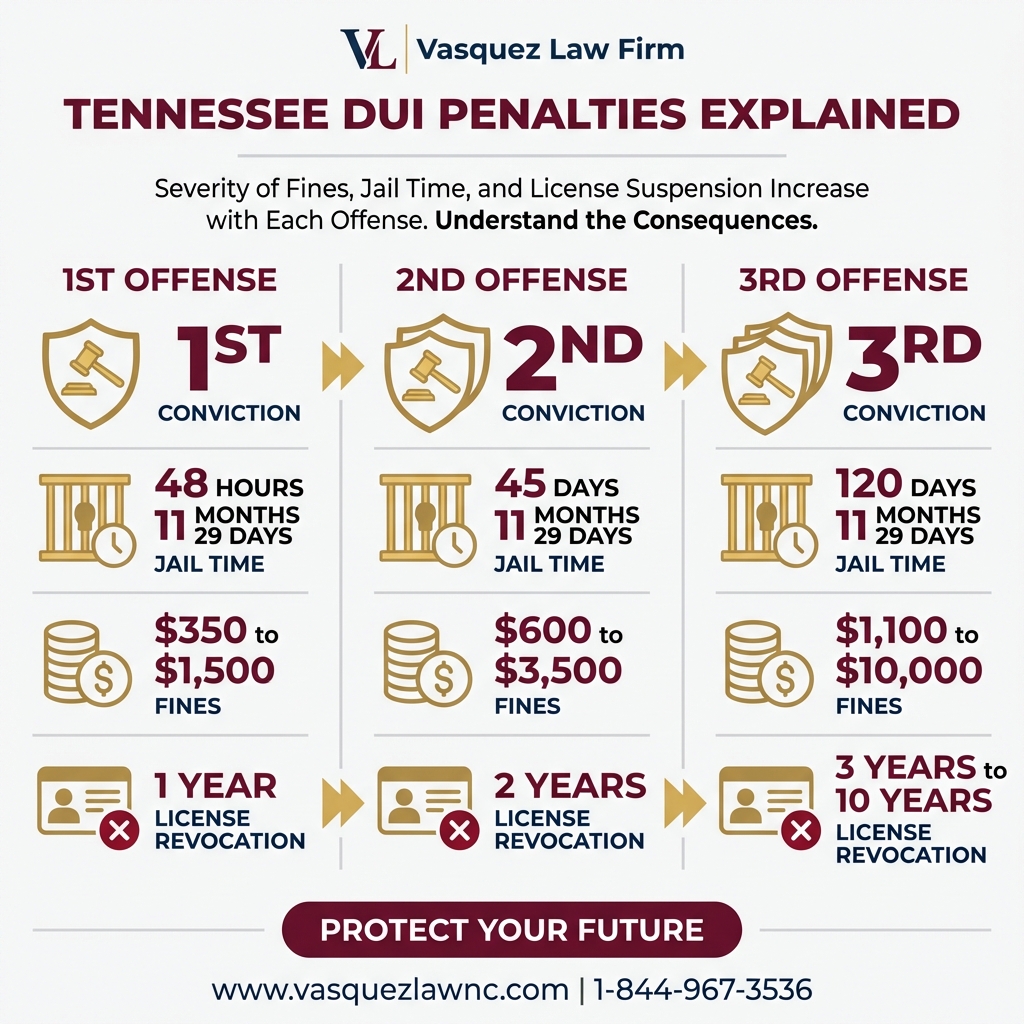 Línea de Tiempo del Proceso para Arresto por DUI en Tennessee: Guía Completa y Estrategias de Defensa [2026]