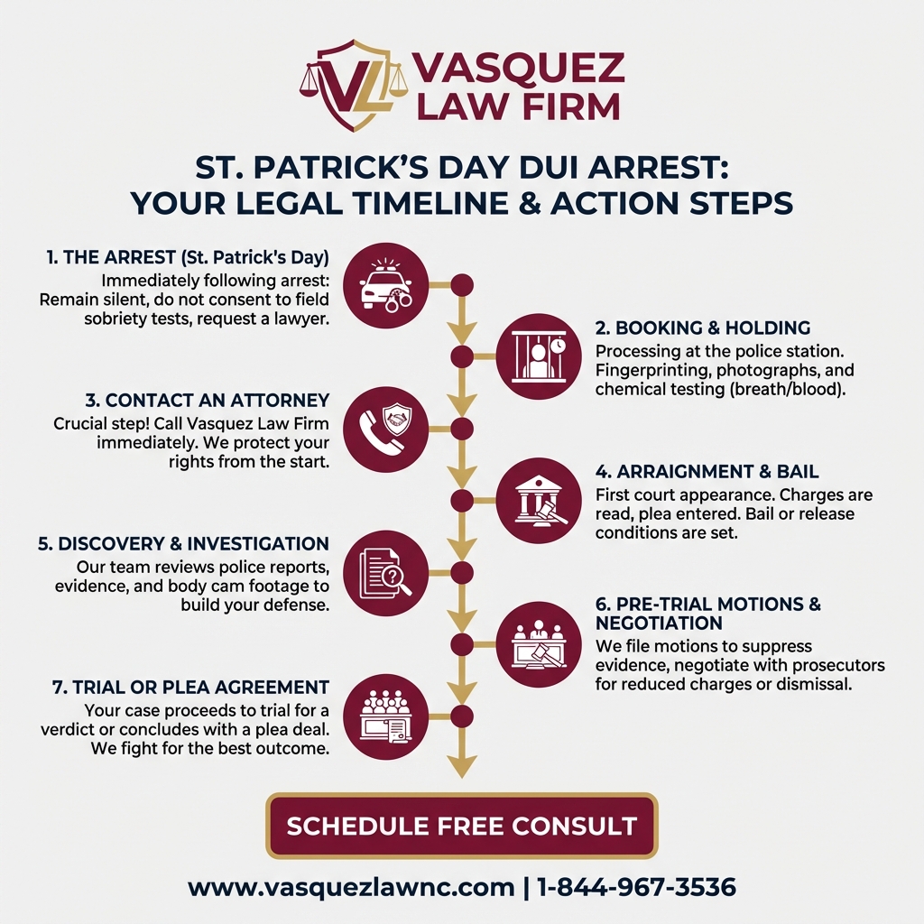Línea de Tiempo del Proceso para Riesgos de DUI en el Día de San Patricio y Cómo Actuar en 2026
