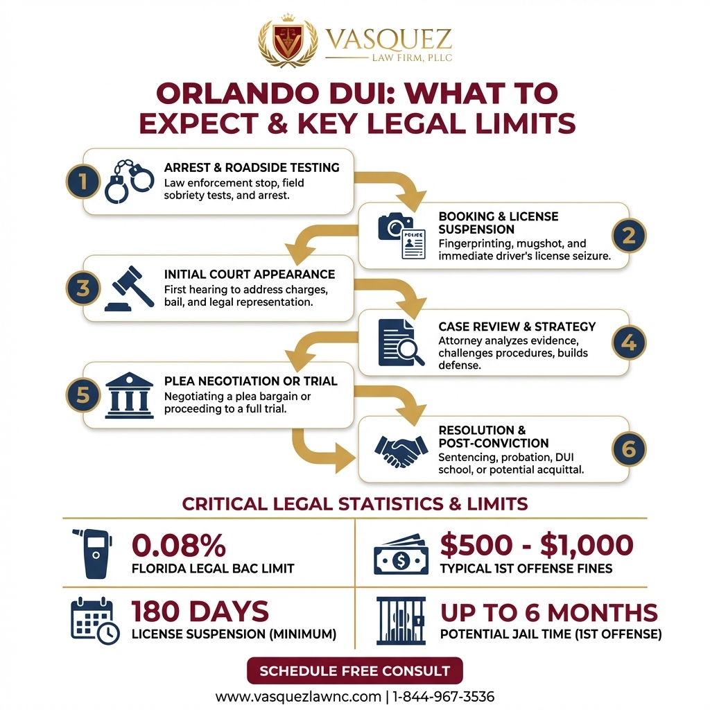 Process Timeline for What Happens If You Get a DUI in Orlando in 2026
