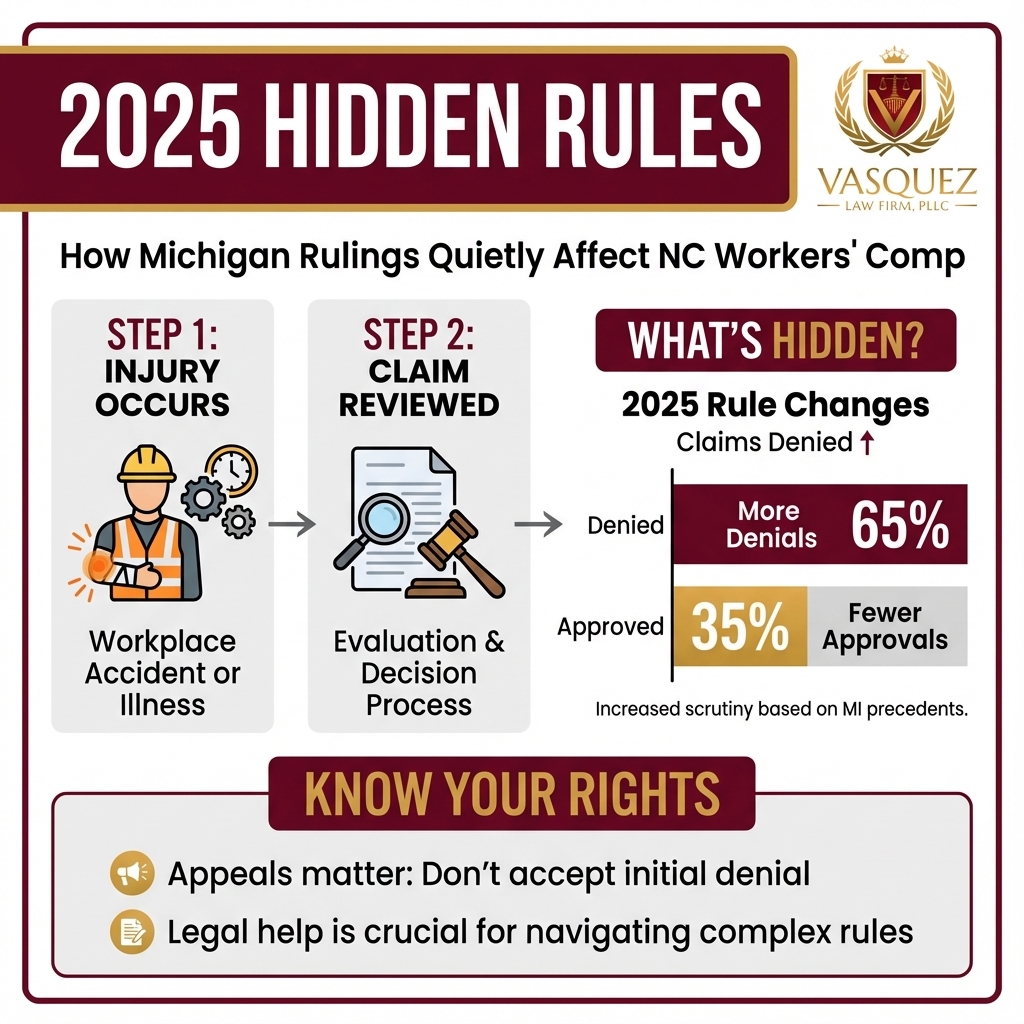 Infographic: workers compensation lawyer NC: What 2025 Michigan rulings HIDE