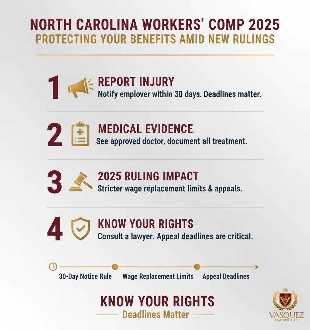 Infographic: workers compensation lawyer NC: The Truth in 2025 Rulings