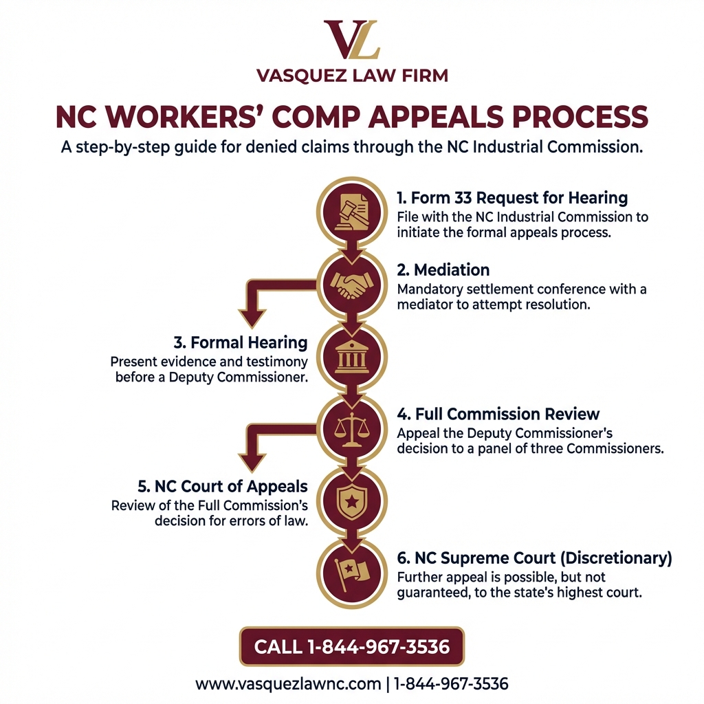Key Statistics and Data for What Happens When Workers' Comp Claims Are Denied in NC?
