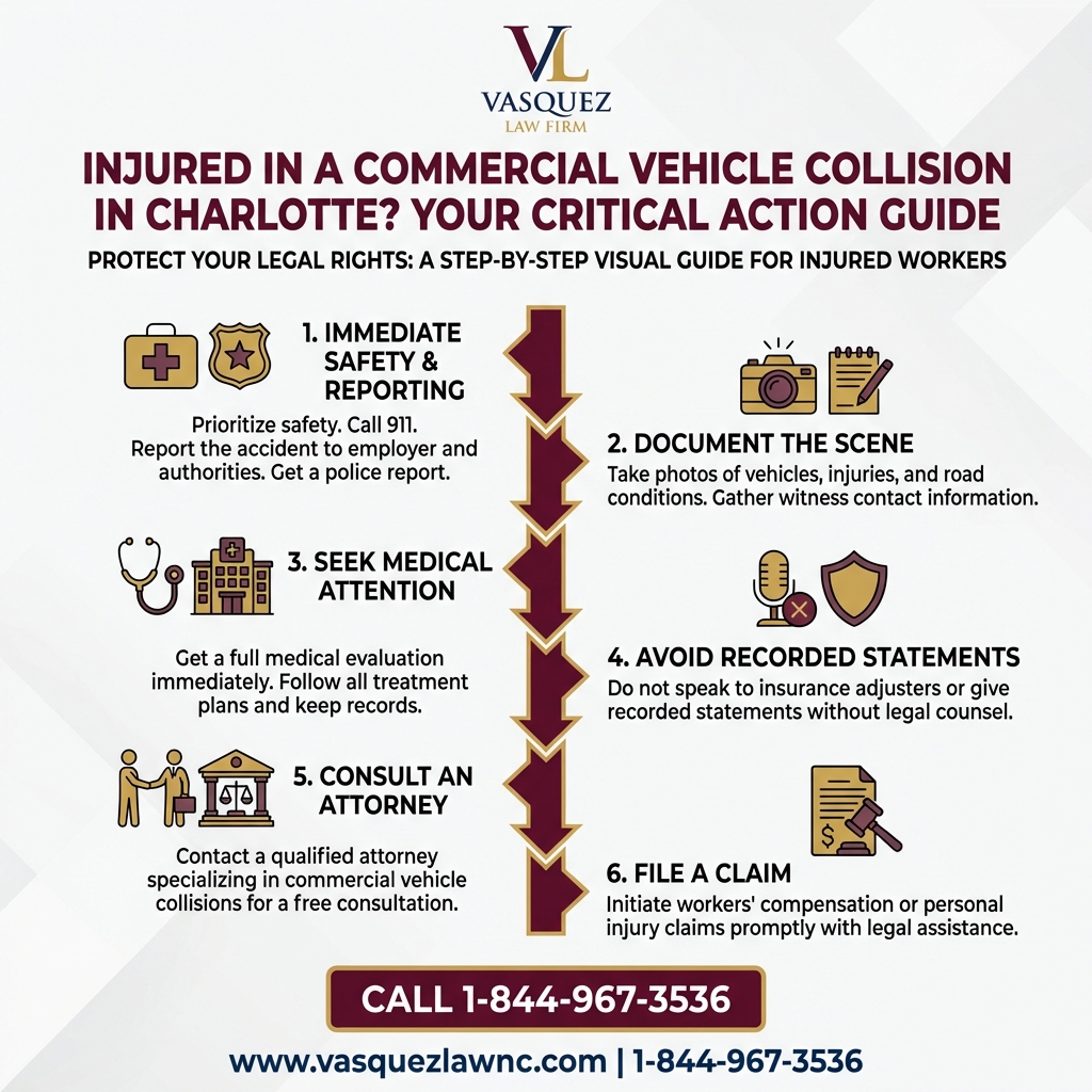 Estadísticas Clave y Datos para Qué Hacer Después de un Accidente con Vehículos Comerciales en Charlotte 2026