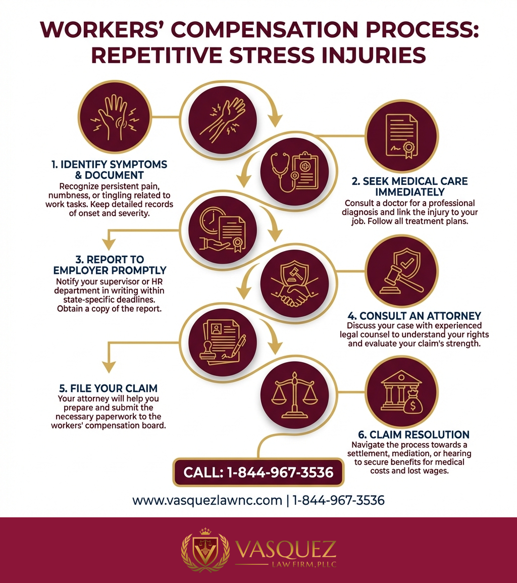 Estadísticas Clave y Datos para Lesiones por Esfuerzo Repetitivo en Charlotte: Guía Completa para Reclamos de Compensación Laboral