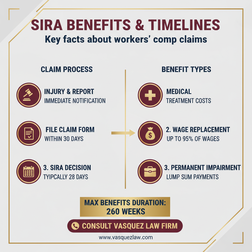 Process Timeline for Understanding SIRA in Workers Compensation for Smithfield NC and FL