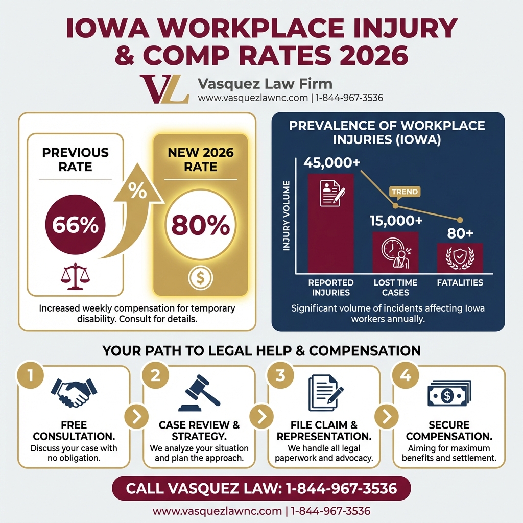 Línea de Tiempo del Proceso para Compensación Laboral en Iowa: Guía Completa para 2026